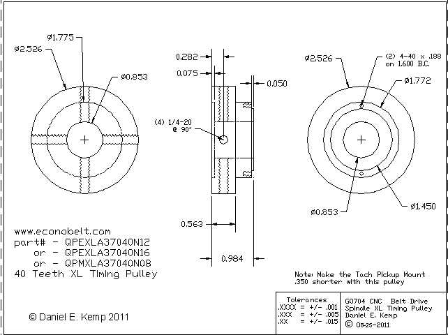 G0704 clearance belt drive